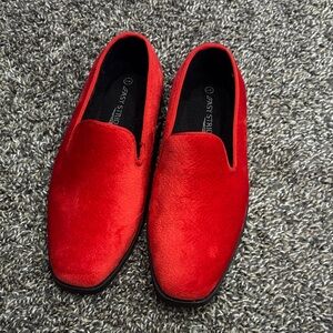 Boys New Easy Street Bold Red Loafers